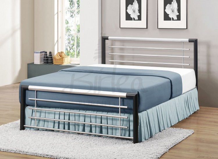 Birlea Faro 5ft Kingsize Silver Metal Bed Frame By Birlea Faro 5ft Kingsize Silver Metal Bed Frame