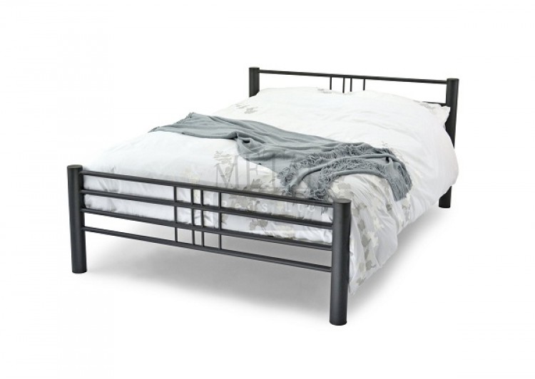 Metal Beds Cuba 4ft (120cm) Small Double Black Bed Frame by Metal Beds Ltd