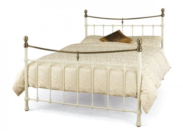 Serene Edwardian Ii Ivory 4ft6 Double Metal Bed Frame By Serene Edwardian Ii Cream 4ft 6 Double Metal Bed Frame