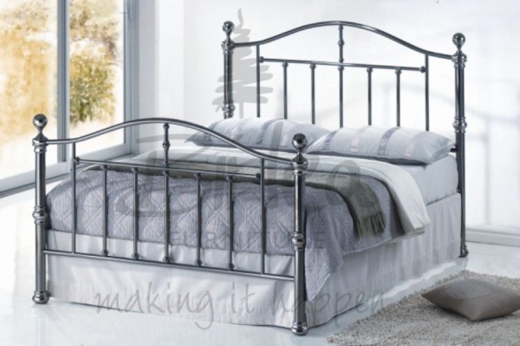 Birlea Victoria 5ft Kingsize Black Nickel Metal Bed Frame By Birlea Victoria 5ft Kingsize Nickel Metal Bed Frame