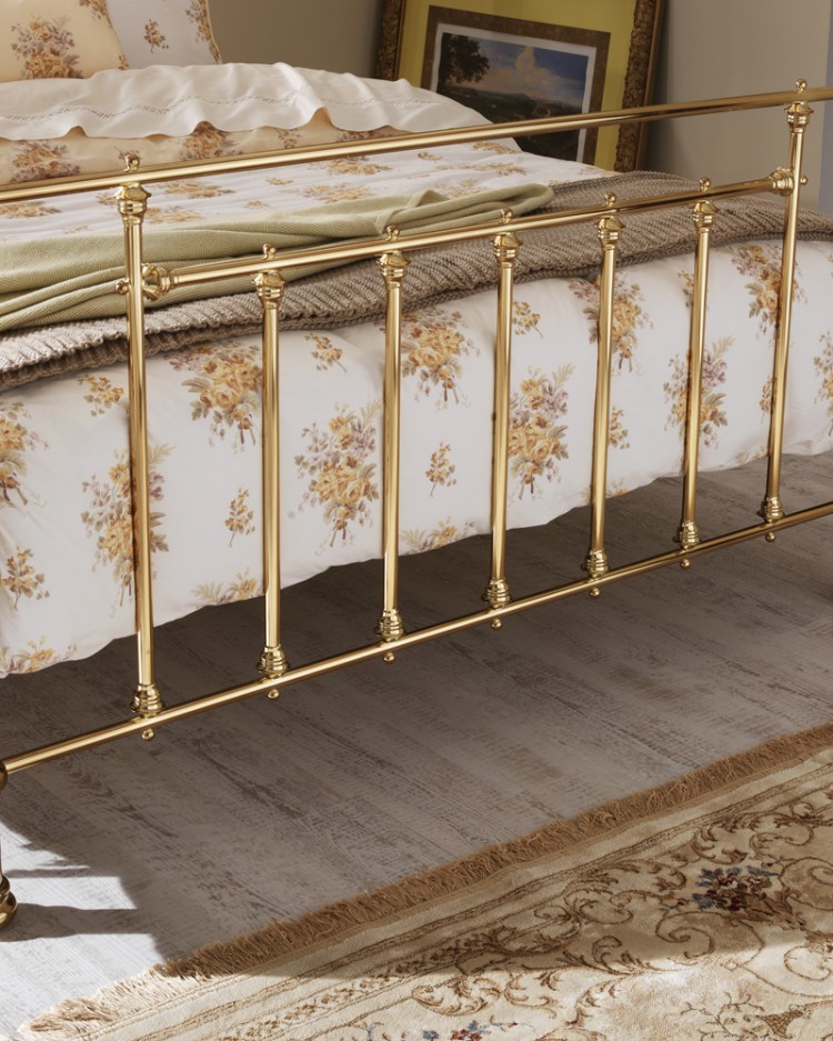 Serene Benjamin 4ft Small Double Brass Metal Bed Frame by Serene Furnishings Serene Benjamin 4ft Small Double Brass Metal Bed Frame by Serene Furnishings