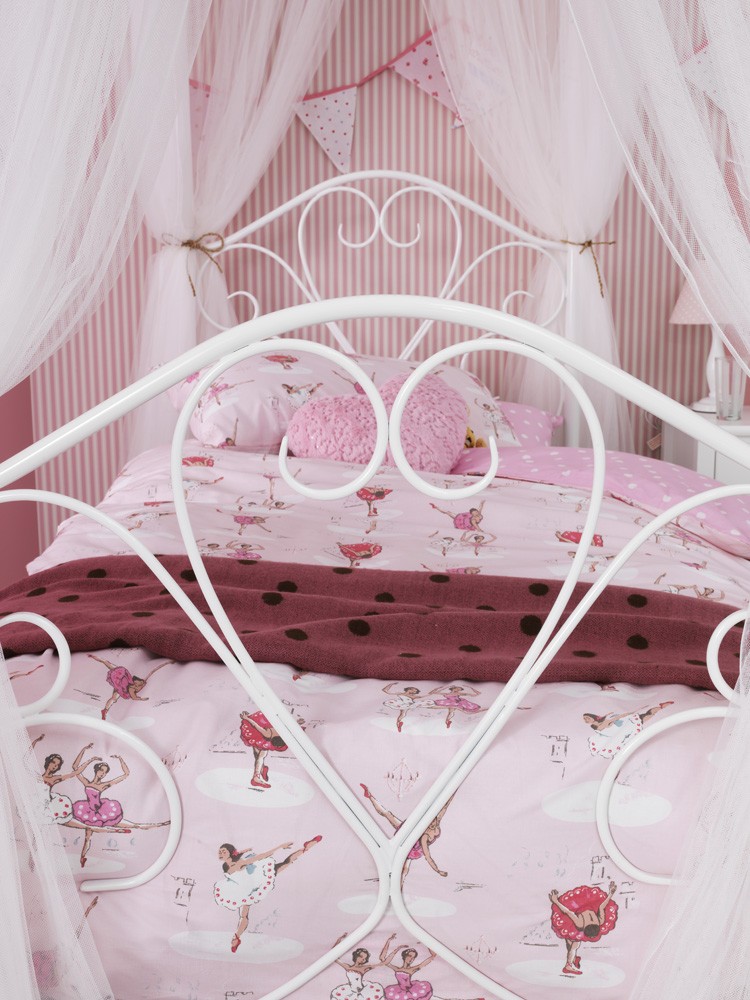 Very Best  Single White Gloss Four Poster Metal Bed Frame by Serene Furnishings 750 x 1000
