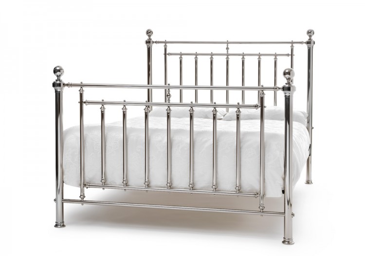 Serene Solomon 5ft King Size Nickel Metal Bed Frame By Serene Solomon 5ft King Size Nickel Metal Bed Frame