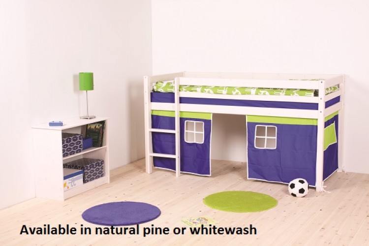 Thuka Hit 13 Childrens Mid Sleeper Bed Frame Available In Natural Or Whitewash