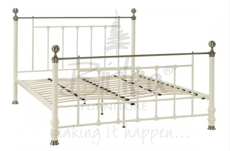 Birlea Charlotte 4ft 6 Double Cream Metal Bed Frame By Double Cream Metal Bed Frame Birlea