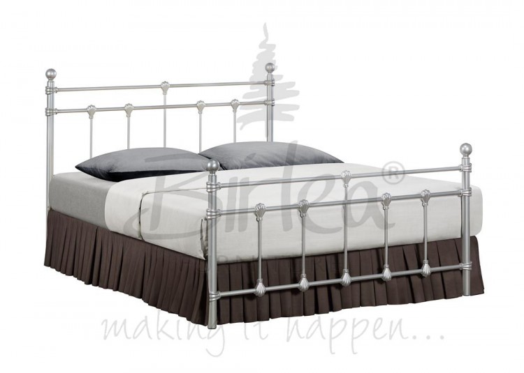 Birlea Atlas Bed Frame 4ft 6 Double Silver Metal Birlea Atlas 4ft Small Double Silver Metal Bed Frame