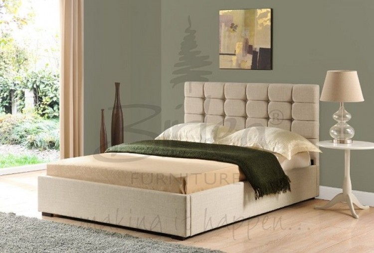 Birlea Isabella 4ft6 Double Cappuccino Upholstered Fabric Ottoman Bed Frame