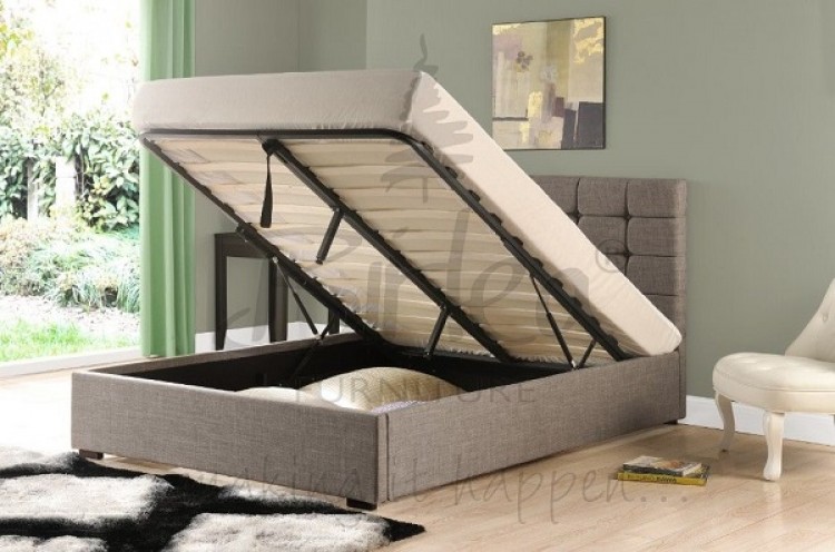 Birlea Isabella 6ft Super King Size Grey Upholstered Fabric Ottoman Birlea Isabella 6ft Super King Size Grey Upholstered Fabric Ottoman Bed Frame