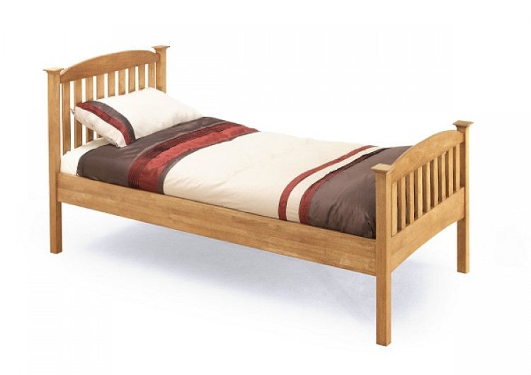Serene Eleanor 3ft Single Oak Wooden Bed Frame With High Footend By Serene Eleanor 3ft Single Oak Wooden Bed Frame With High Footend