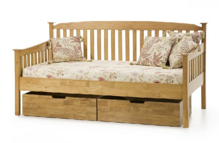 Serene Eleanor 3ft Single Oak Wooden Day Bed Frame By Furnishings Serene Eleanor 3ft Single Oak Wooden Day Bed Frame