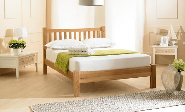 Emporia Milan 6ft Super Kingsize Solid Oak Bed Frame By Beds Emporia Milan 4ft6 Double Solid Oak Bed Frame