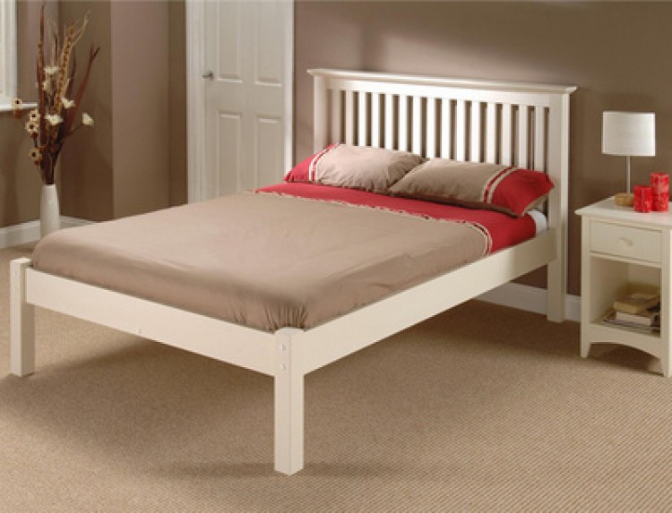 julian bowen barcelona low foot end stone white 5ft kingsize wooden low king size bed frames