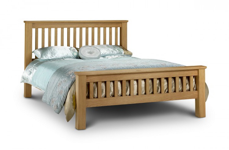 Julian Bowen Amsterdam 6ft Super Kingsize Oak Bed Frame High Foot Julian Bowen 5ft Kingsize Amsterdam Oak Bed Frame