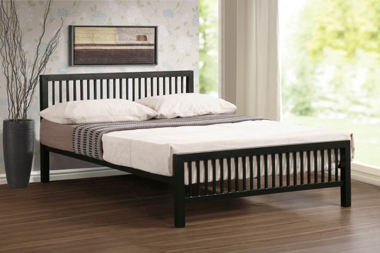 Time Living Meridian 4ft Small Double Black Metal Bed Frame By Time Living Meridian 3ft Single Black Metal Bed Frame