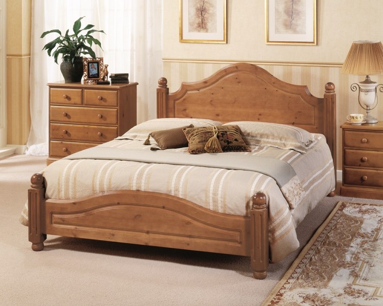 Airsprung Ina 5ft Kingsize Low Footend Cinnamon Wooden Bed Airsprung Ina 3ft Single Low Footend Cinnamon Wooden Bed Frame
