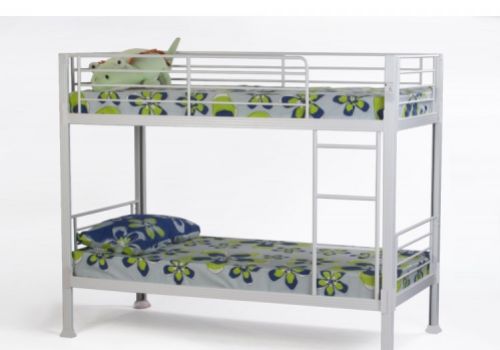 Metal Beds 3ft Single White Metal No Bolt Bunk Bed