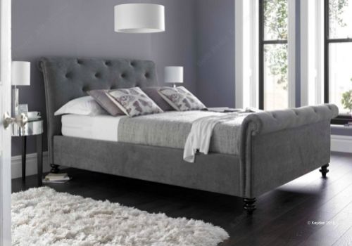Kaydian Belford 5ft Kingsize Pewter Fabric Bed