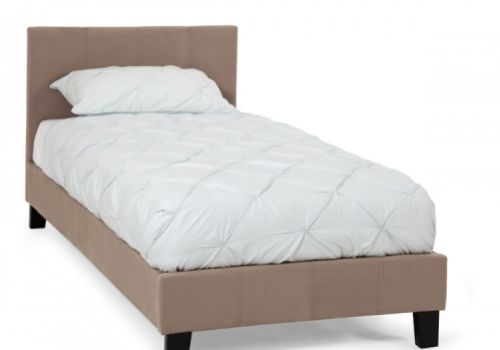 Serene Evelyn 3ft Single Latte Fabric Bed Frame