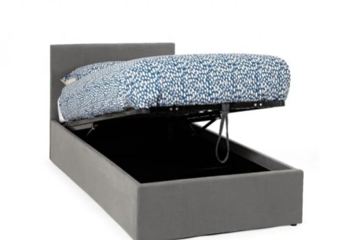 Serene Evelyn 3ft Single Steel Fabric Ottoman Bed