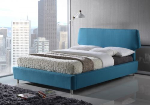 Time Living Sienna 4ft6 Double Blue Fabric Bed Frame