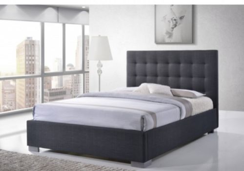 Time Living Nevada 5ft Kingsize Grey Fabric Bed Frame