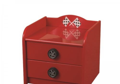 Sweet Dreams Formula Red 2 Drawer Bedside