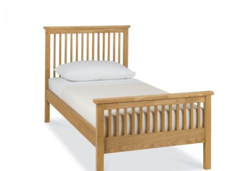 Bentley Designs Atlanta Oak 3ft Single High Foot End Bed Frame