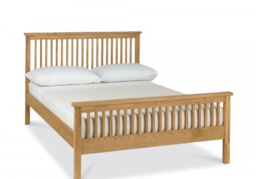 Bentley Designs Atlanta Oak 4ft Small Double High Foot End Bed Frame