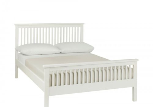 Bentley Designs Atlanta White 4ft Small Double High Foot End Bed Frame