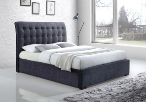 Time Living Hamilton 5ft Kingsize Dark Grey Fabric Bed Frame