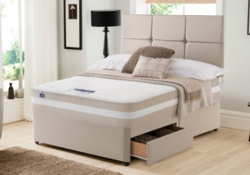 Silentnight Moscow 6ft Super Kingsize 1200 Mirapocket With Memory Divan Bed