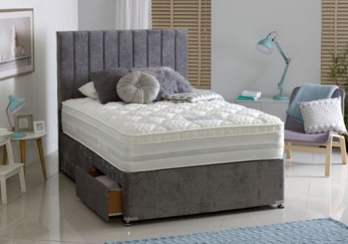 Dura Bed Oxford 1000 Pocket Sprung 3ft Single Divan Bed with Memory Foam