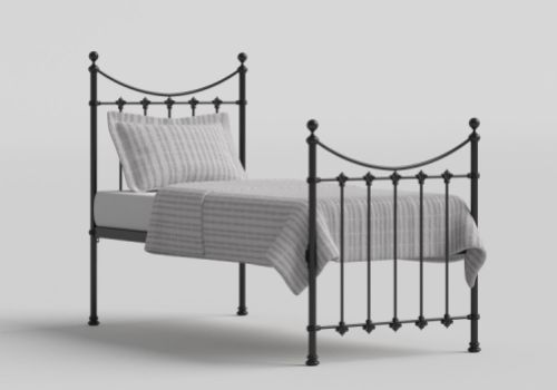 OBC Chatsworth 3ft Single Satin Black Metal Bed Frame