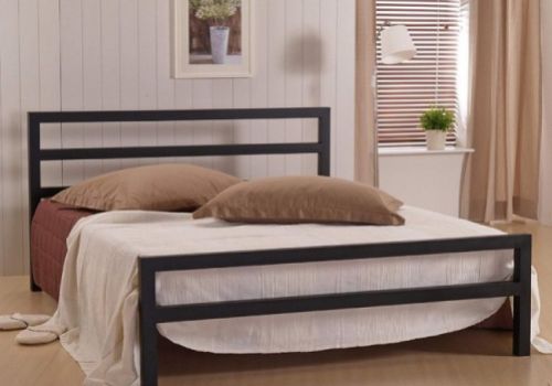 Time Living City Block 3ft Single Black Metal Bed Frame