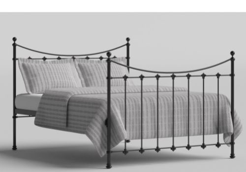 OBC Chatsworth 4ft6 Double Black Metal Headboard