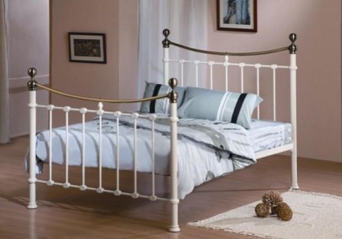 Time Living Elizabeth Ivory 4ft6 Double Metal Bed Frame