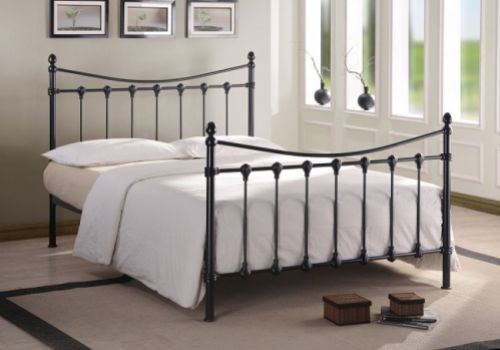 Time Living Florida 4ft6 Double Black Metal Bed Frame