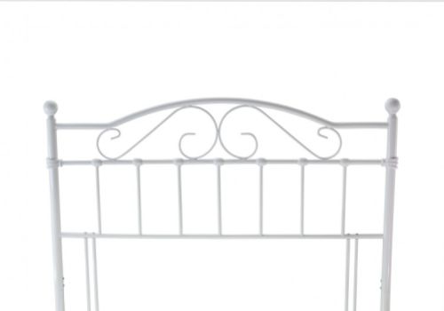 Metal Beds Sussex 4ft6 Double White Metal Headboard