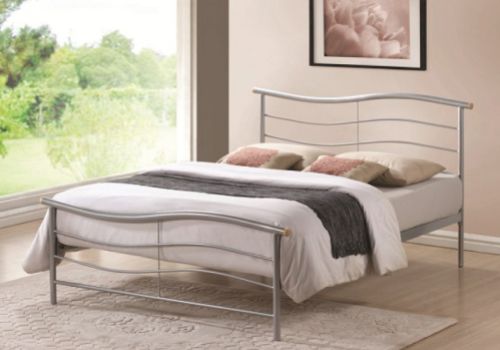 Time Living Waverley 4ft6 Double Silver Metal Bed Frame