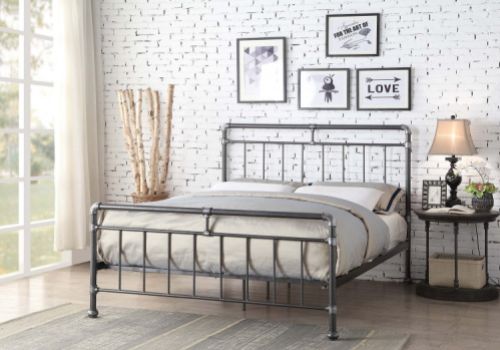 Flintshire Cilcain 5ft Kingsize Silver Metal Bed Frame