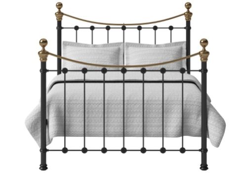 OBC Selkirk 5ft Kingsize Satin Black Metal Bed Frame