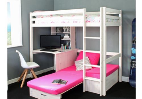 Thuka Hit 7 Childrens High Sleeper Bed With Desk And Chairbed