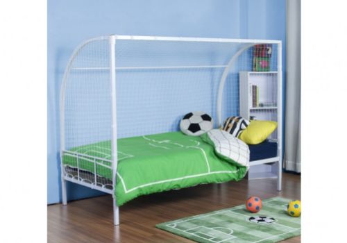 Metal Beds White Metal No Bolt Soccer Bed