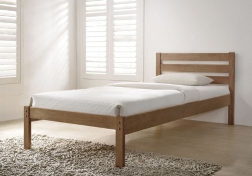 Flintshire Eco 3ft Single Oak Finish Wooden Bed In A Box