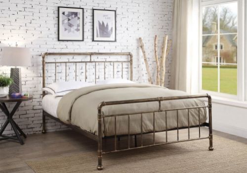 Flintshire Cilcain 4ft6 Double Antique Bronze Metal Bed Frame