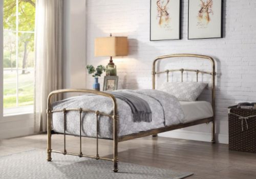 Flintshire Mostyn 3ft Single Metal Bed Frame In Antique Bronze