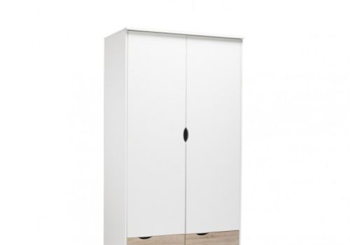 LPD Stockholm 2 Door Wardrobe In White And Oak