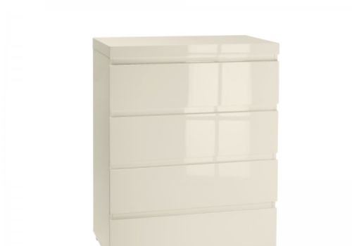 LPD Puro 4 Drawer Chest In Cream Gloss