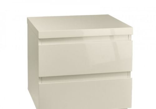 LPD Puro 2 Drawer Bedside In Cream Gloss