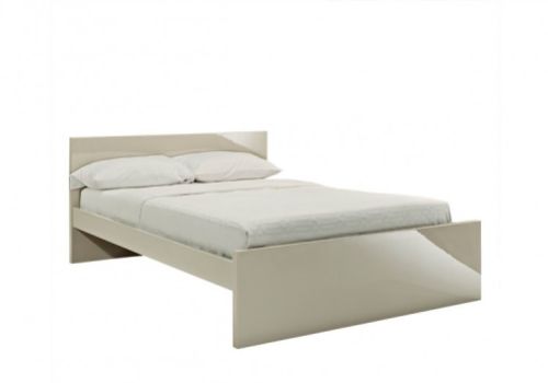 LPD Puro 5ft Kingsize Wooden Bed Frame In Stone Gloss